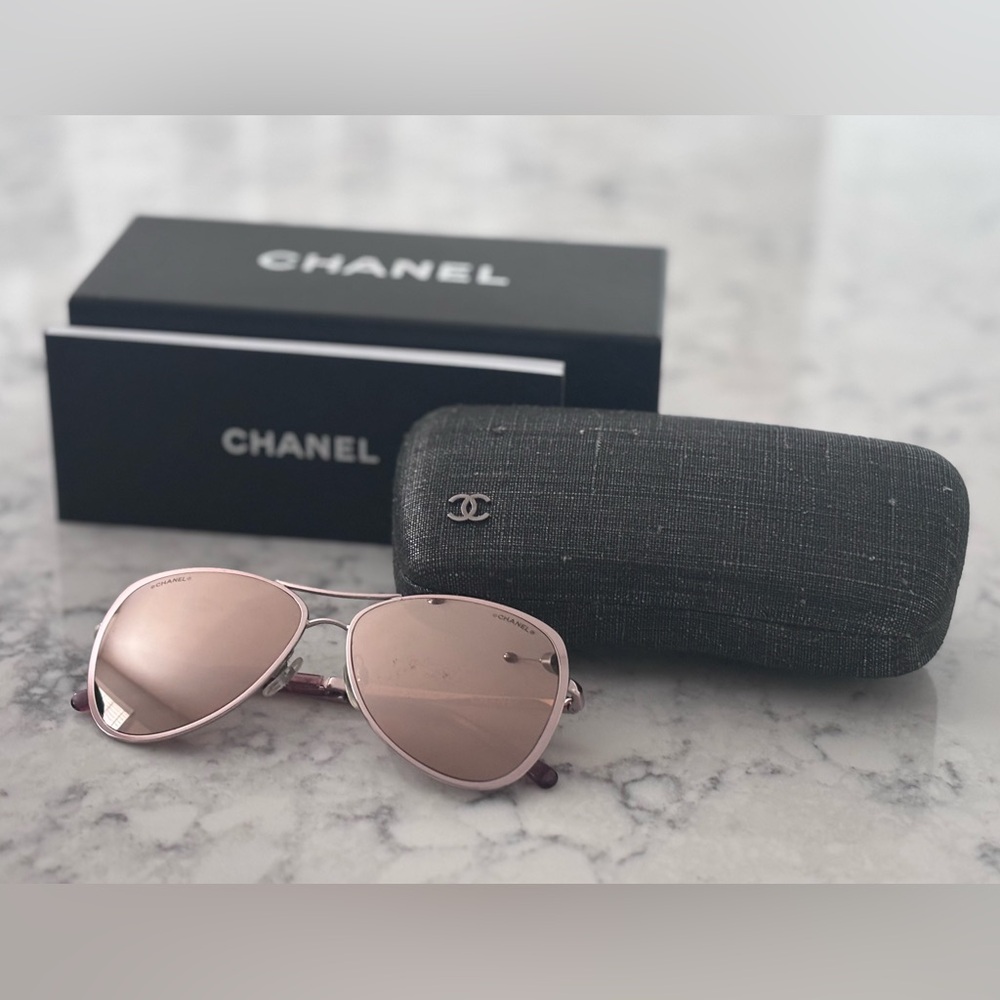 Chanel Rose Gold Sunglasses